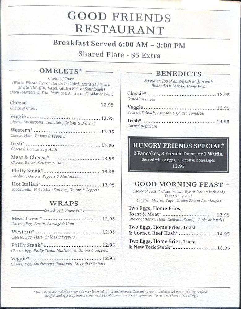 Good Friends Restaurant Menu image 3